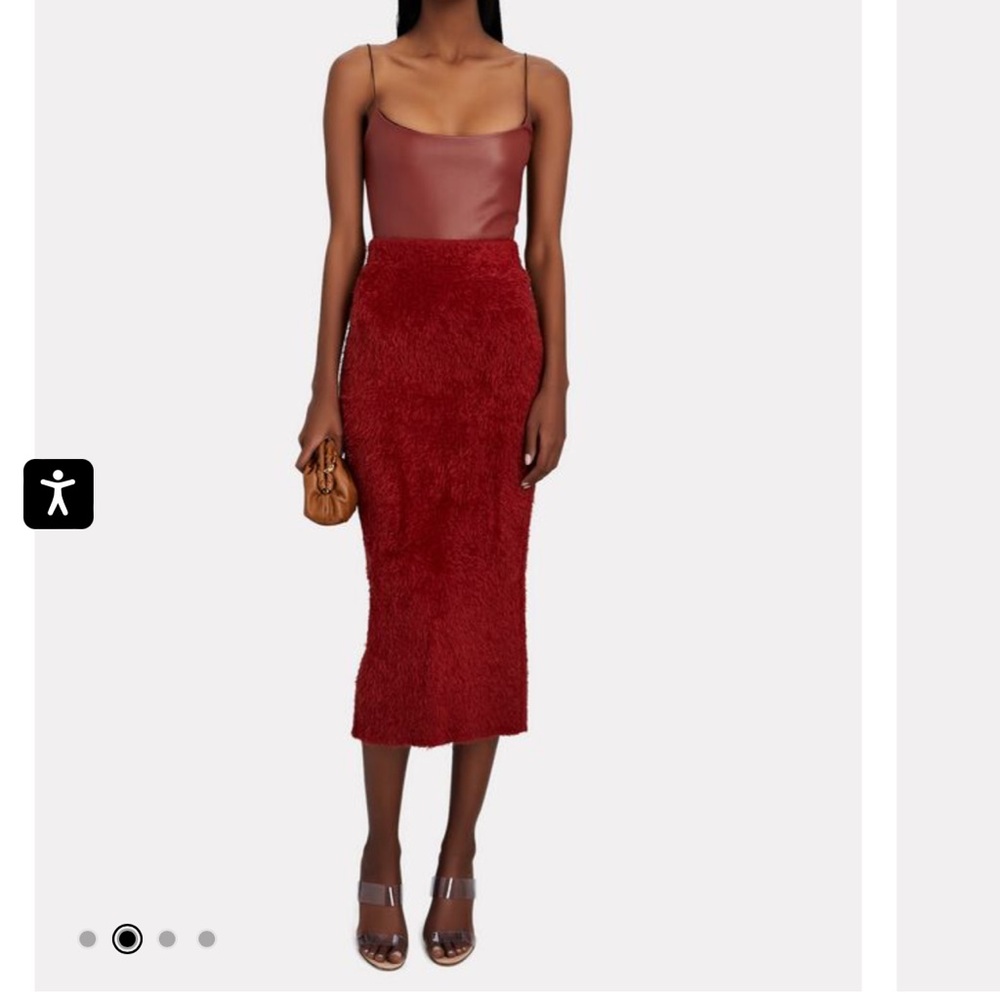 ALIX NYC Hirst Vegan leather bodysuit in burgundy size small